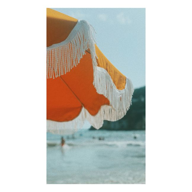 Holiday Fringe Beach Umbrella Yellow