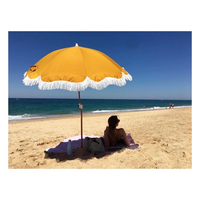 Holiday Sonnenschirm mit Fransen Gelb