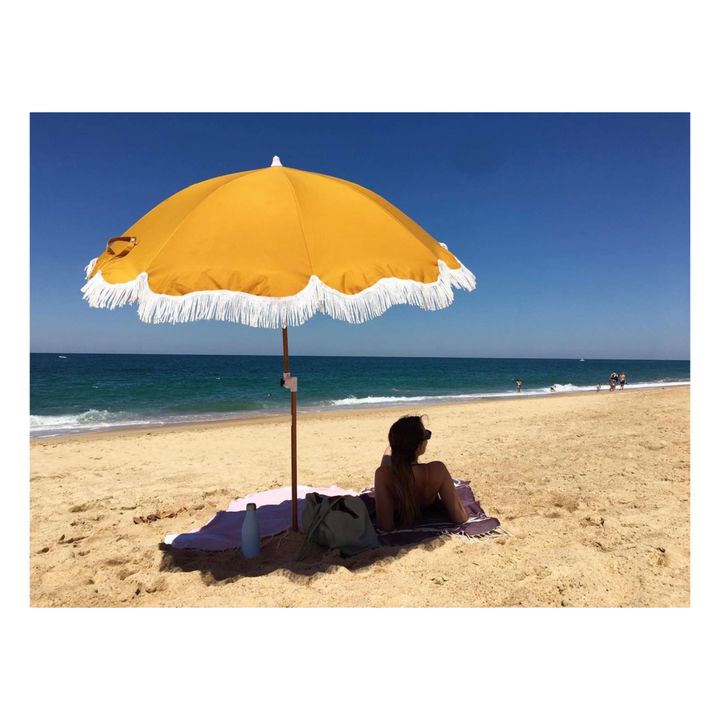 Holiday Fringe Beach Umbrella | Yellow- Product image n°5