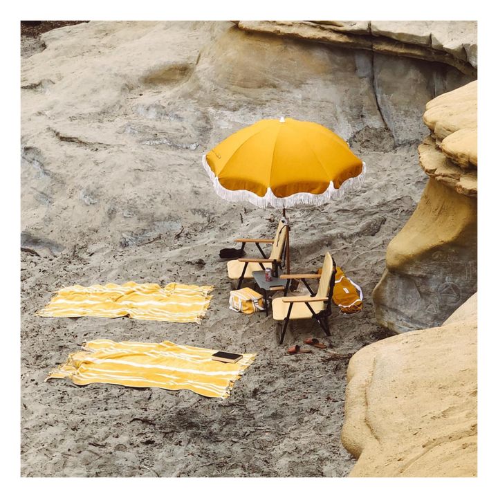 Holiday Fringe Beach Umbrella | Yellow- Product image n°6