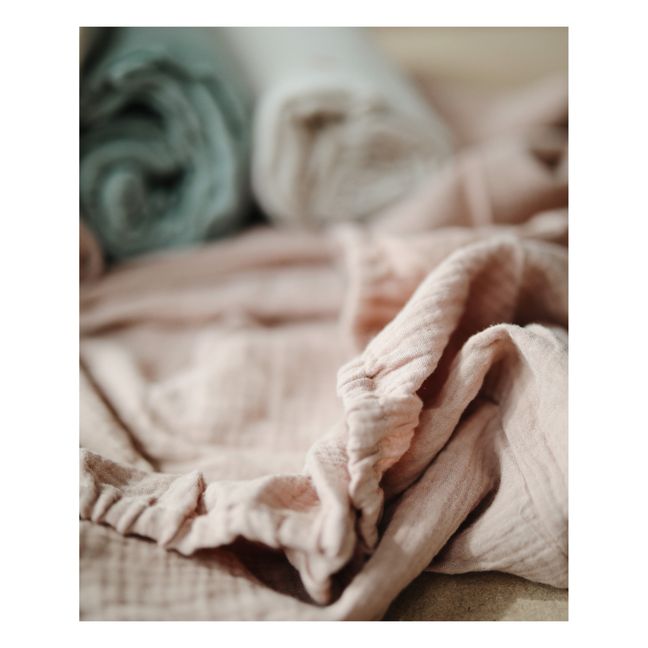 Sábana bajera de algodón | Blush