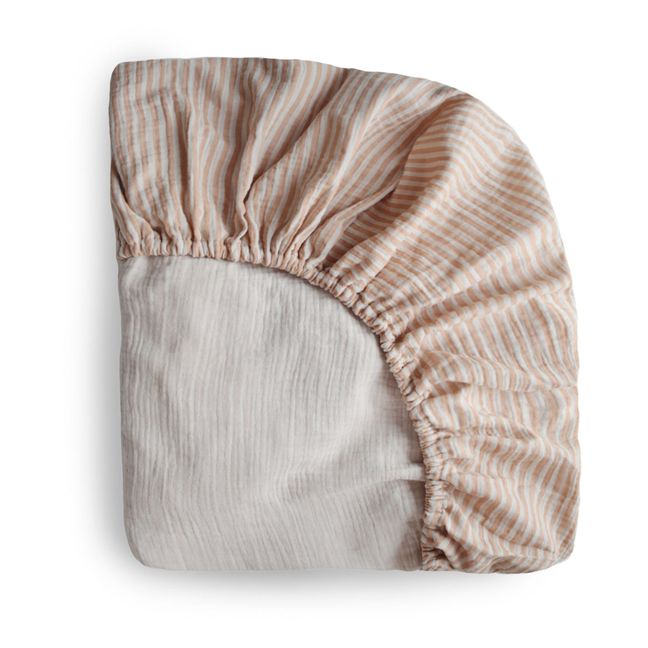 Cotton Fitted Sheet Beige
