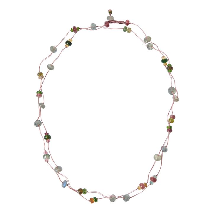 Laly Labradorite Tourmaline Necklace | Rosa- Immagine del prodotto n°0