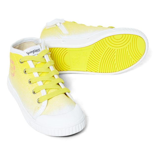 Lace-Up Sneakers - Spring Court x Bonton Exclusive - Gelb