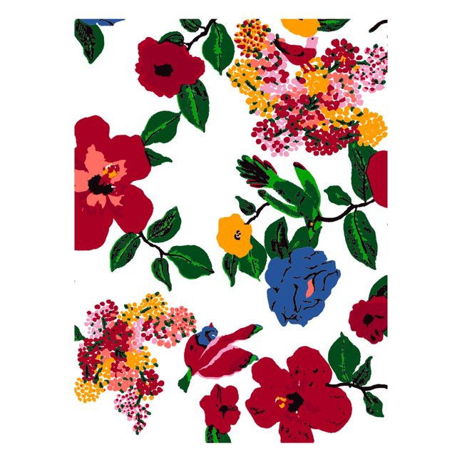 Papier peint Hibiscus | Rouge