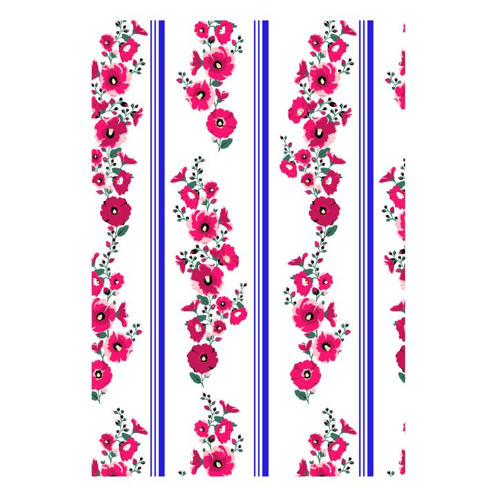 Papel pintado Trem Flowers | Rosa- Imagen del producto n°0