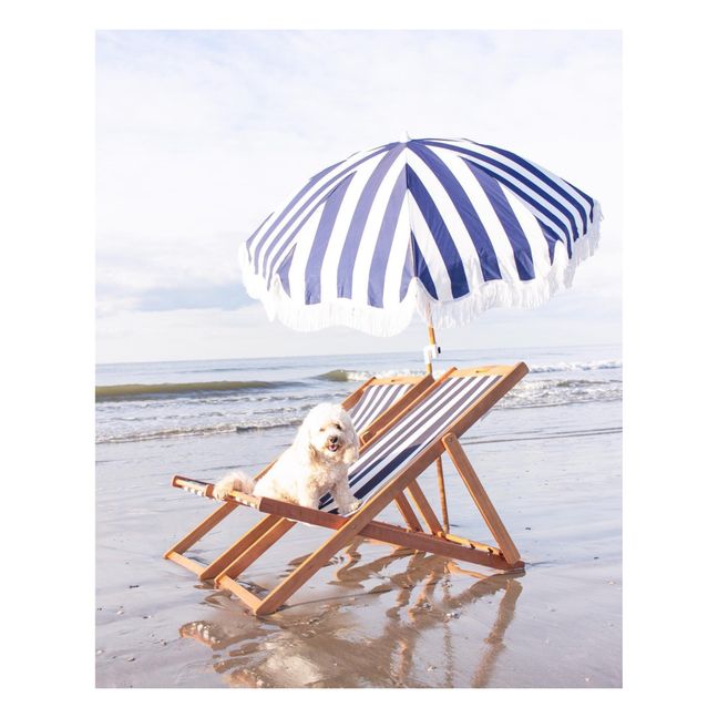Holiday Fringe Beach Umbrella Navy blue