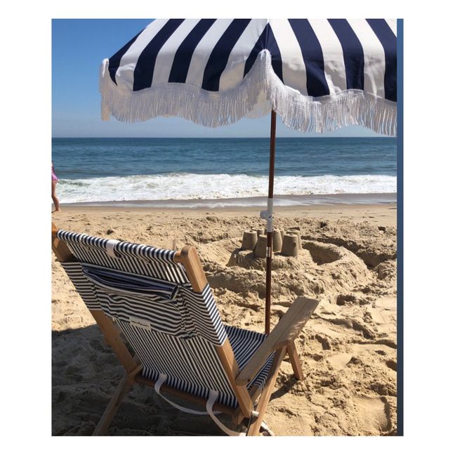 Holiday Fringe Beach Umbrella Navy blue