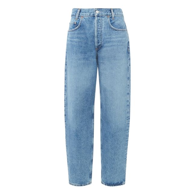 Jeans Tapered Baggy, in cotone biologico Blu  indaco