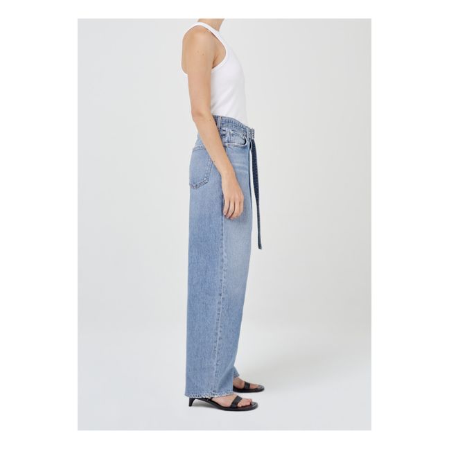 Baggy Belted Jeans Blau