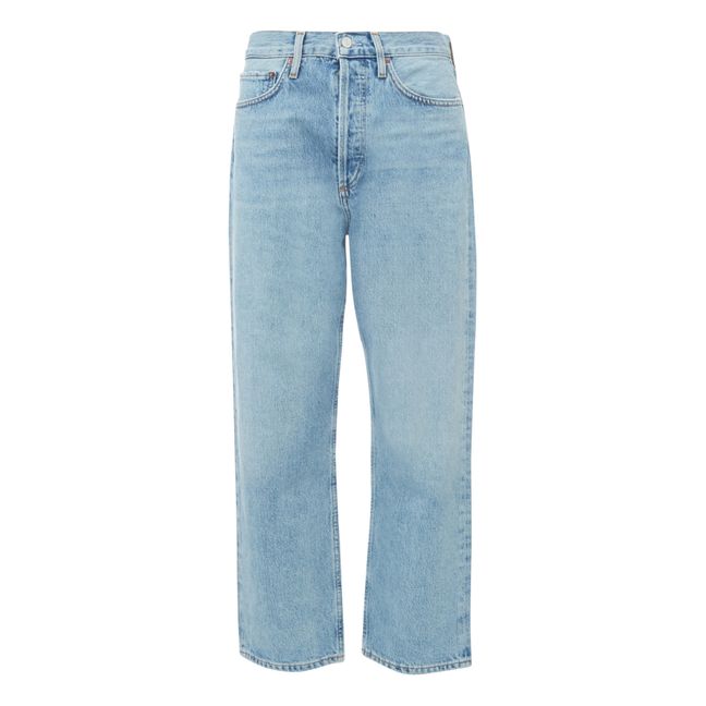 90s Crop Organic Cotton Jeans Azul Claro