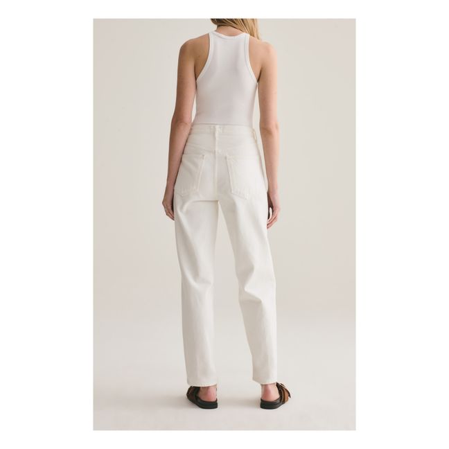 Criss Cross Organic Cotton Jeans White