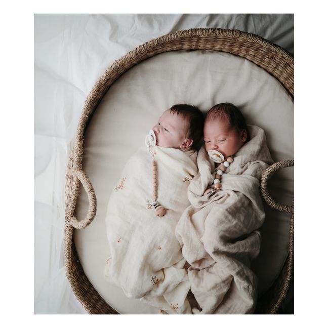 Matratze oval für Babytragetasche Frid, aus Bio-Baumwolle | Weiß