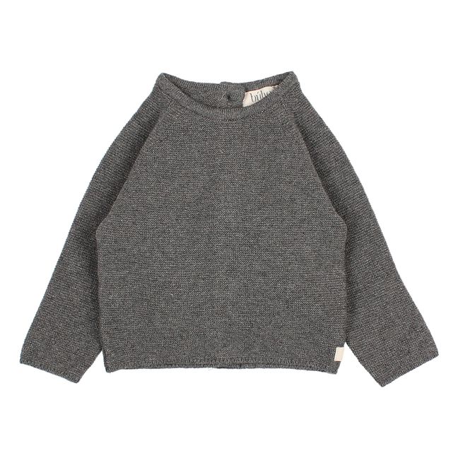 Organic Cotton Knitted Booties | Charcoal grey