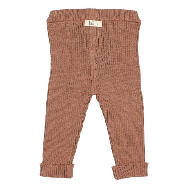 Organic Cotton Knitted Leggings Caramelo