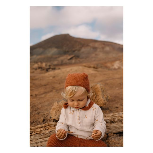 Babymütze Boho | Rostfarben
