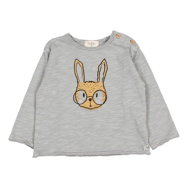 T-Shirt aus Bio-Baumwolle Bunny | Graublau