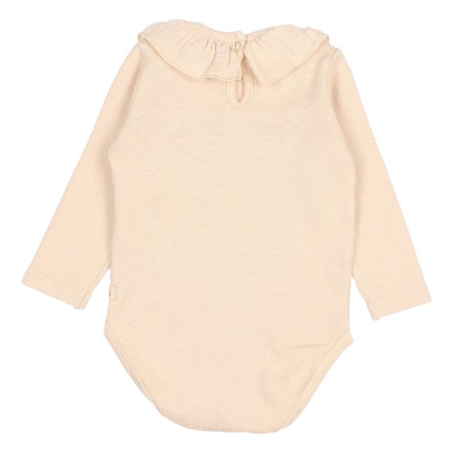 Organic Cotton Frill Collar Baby Bodysuit Crudo