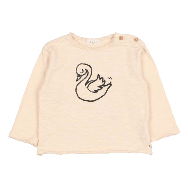 Organic Cotton Swan T-shirt Seidenfarben