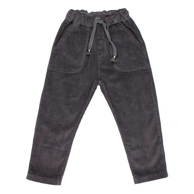 Corduroy Pocket Trousers | Charcoal grey