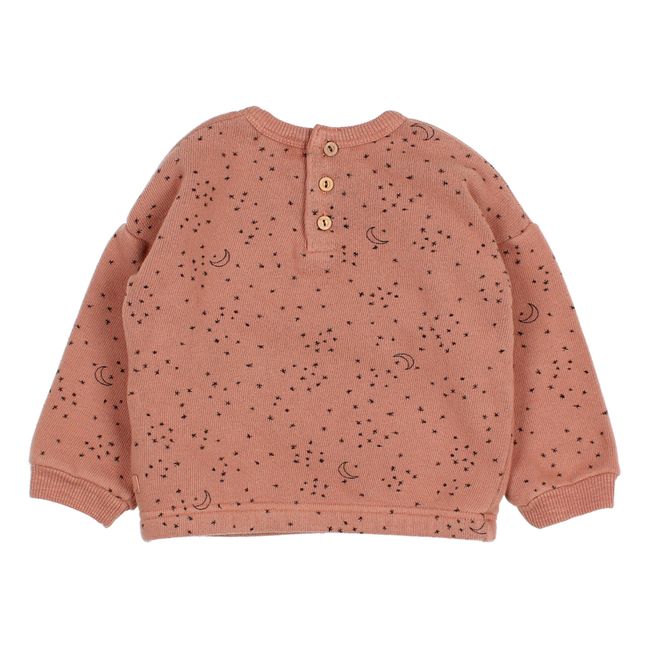 Organic Cotton Star Sweatshirt Dusty Pink