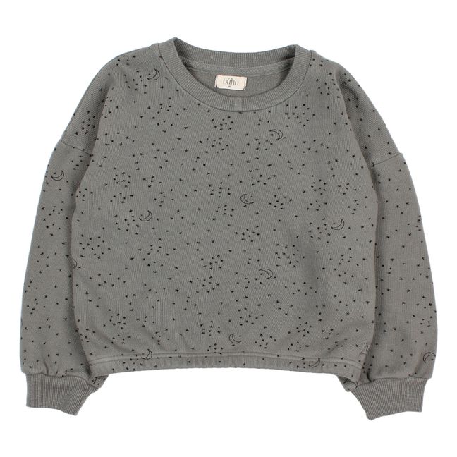 Organic Cotton Star Sweatshirt Gris
