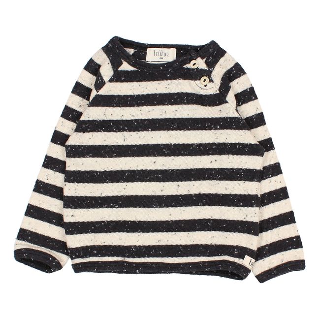 Striped Baby Sweatshirt Charcoal grey