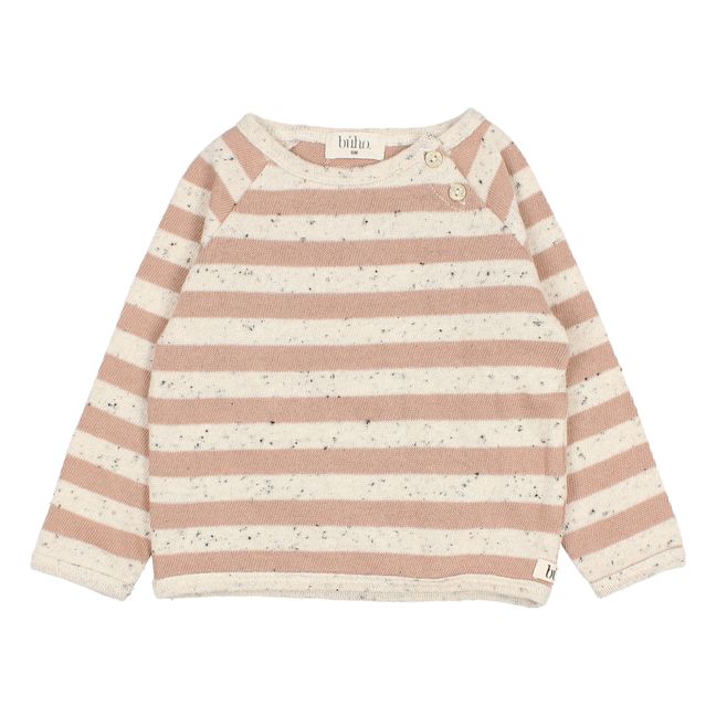 Striped Baby Sweatshirt Beige