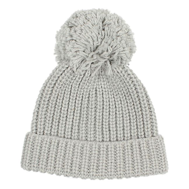 Gorro con pompón | Azul Gris