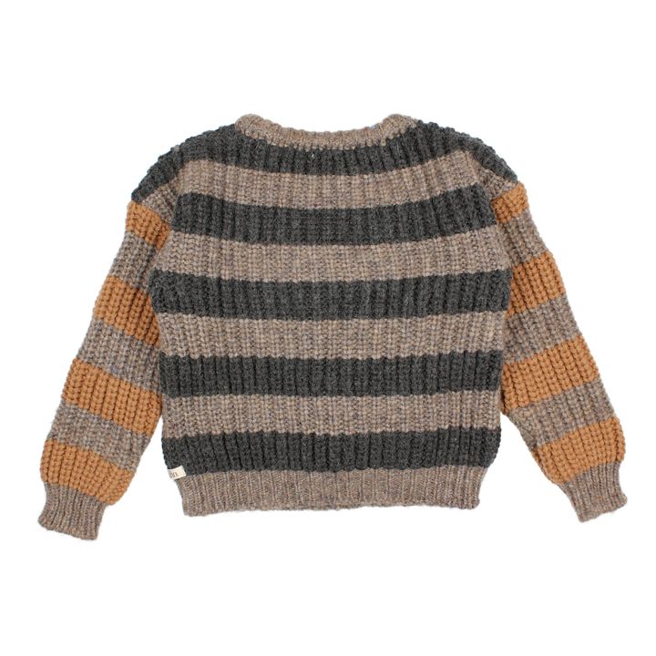 Búho - Striped Jumper - Taupe brown | Smallable