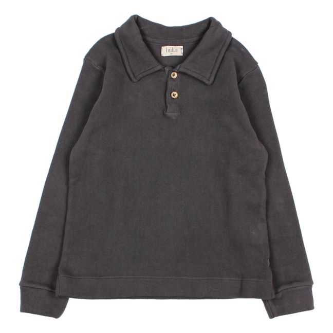 Fall Organic Cotton Polo Shirt Charcoal grey