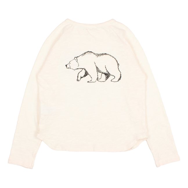 Organic Cotton Bear T-shirt Ecru