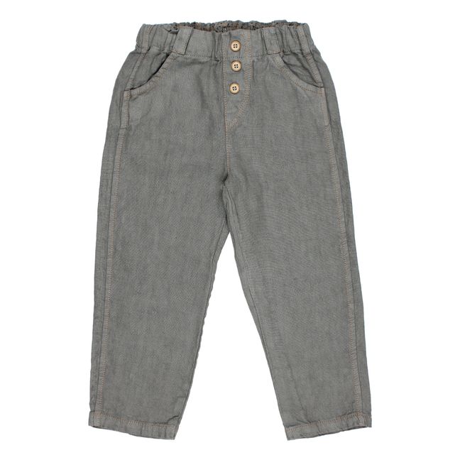 Winter Linen Trousers | Charcoal grey