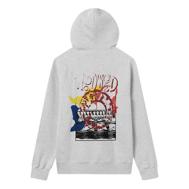 Felpa con cappuccio in cotone organico Fred | Grigio chiaro