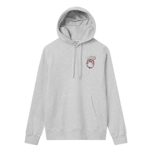 Felpa con cappuccio in cotone organico Fred | Grigio chiaro