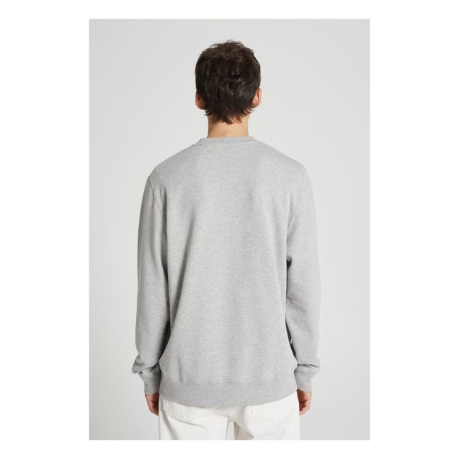 Hugh Organic Cotton Sweatshirt Grigio chiaro