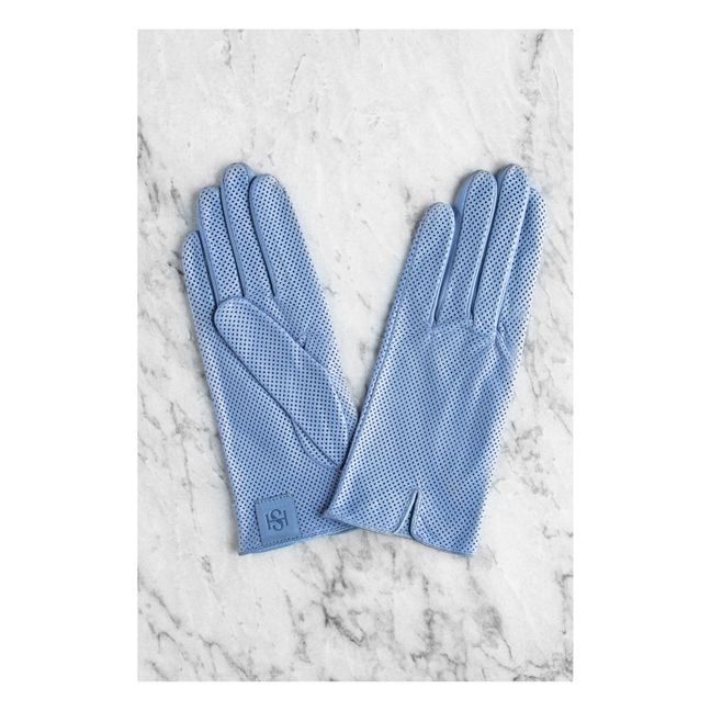 Guanti in pelle traforata Statement | Blu