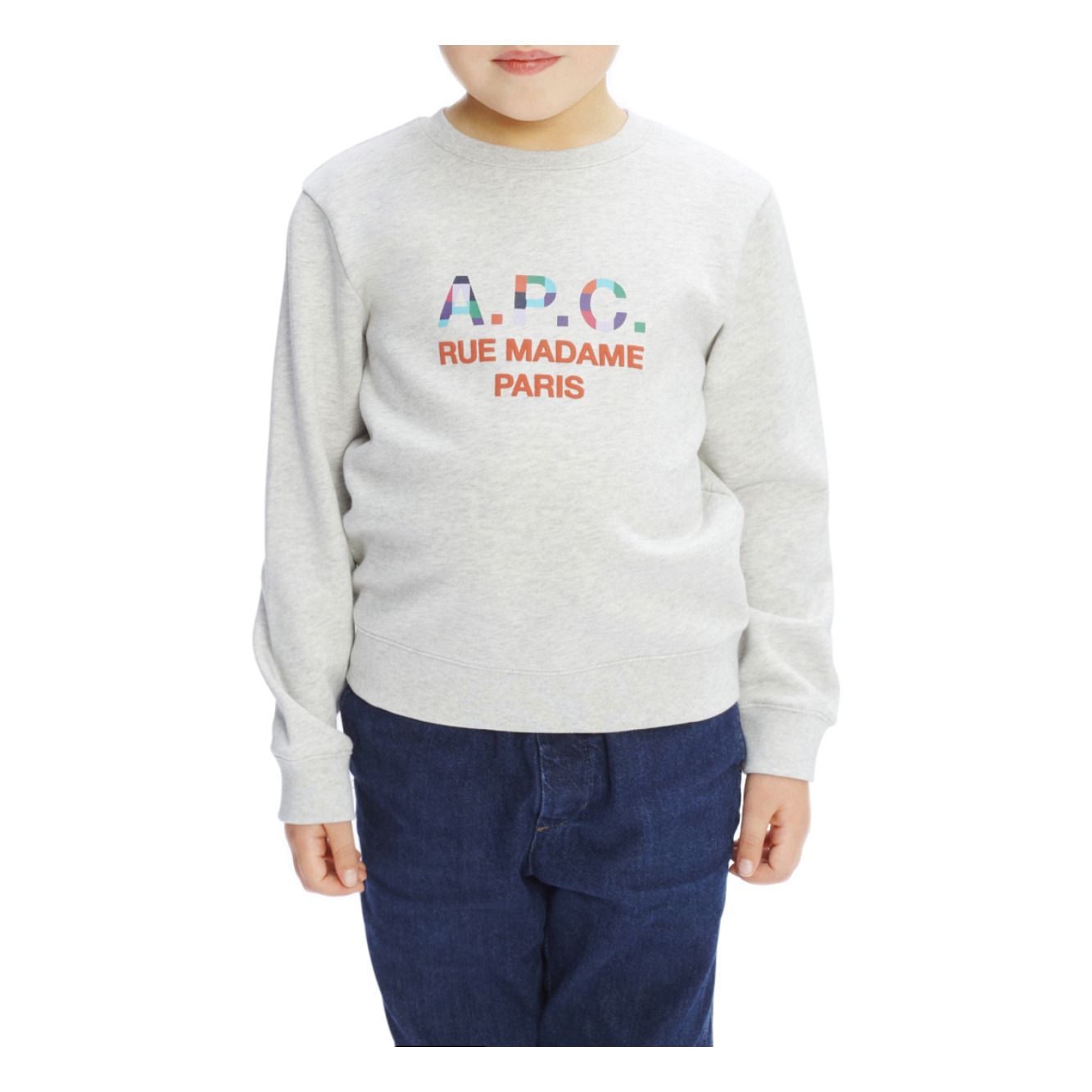 Achille Organic Cotton Sweatshirt - Kids’ Capsule - Heather white- Product image n°1