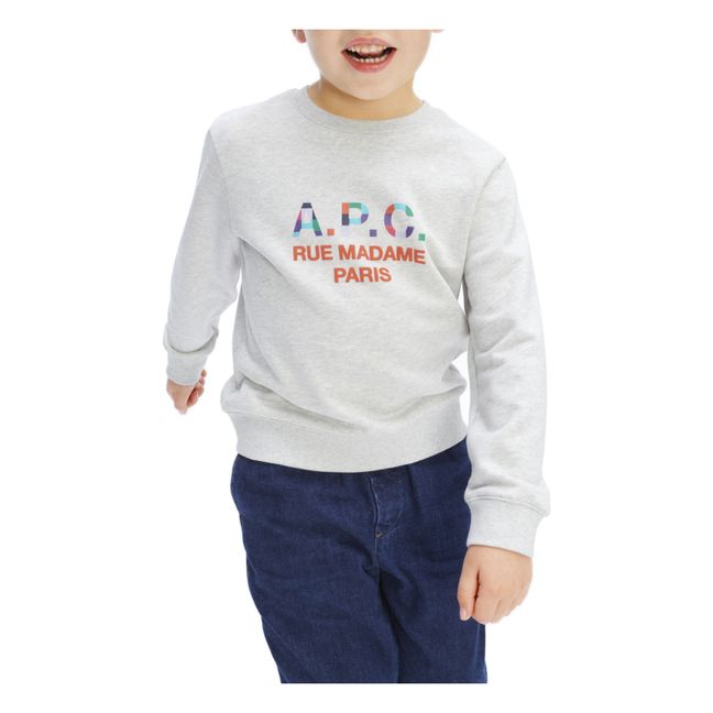 Achille Organic Cotton Sweatshirt - Kids’ Capsule - Heather white