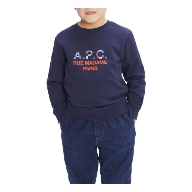 Achille Organic Cotton Sweatshirt - Kids’ Capsule - Navy