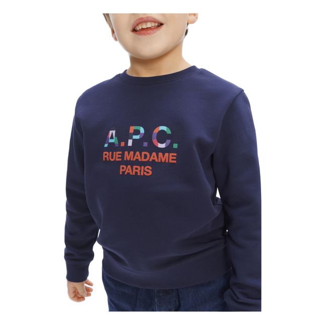 Achille Organic Cotton Sweatshirt - Kids’ Capsule - Navy blue