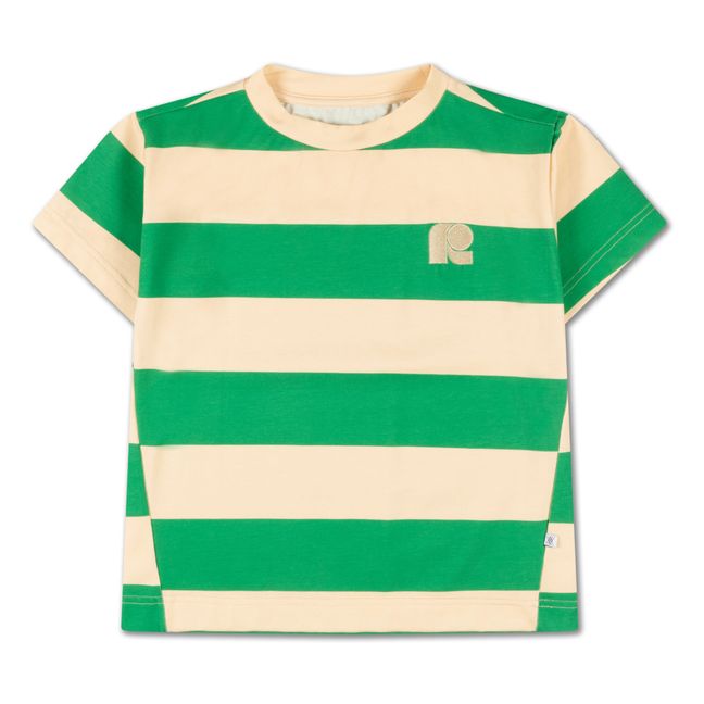 T-shirt Rayé Vert