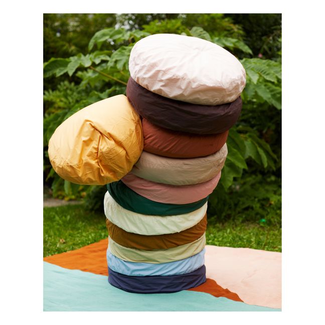 Organic Cotton Percale Round Cushion | Blush