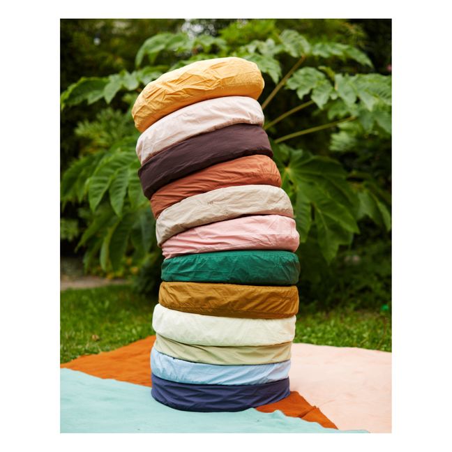 Organic Cotton Percale Round Cushion | Khaki