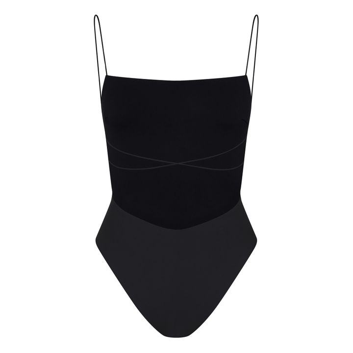 Thin Strap Swimsuit | Nero- Immagine del prodotto n°8