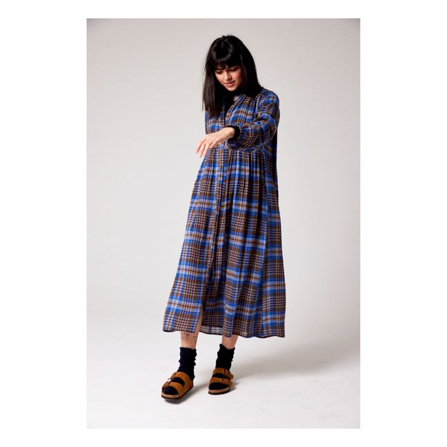Miucha Checked Woollen Dress | Azul