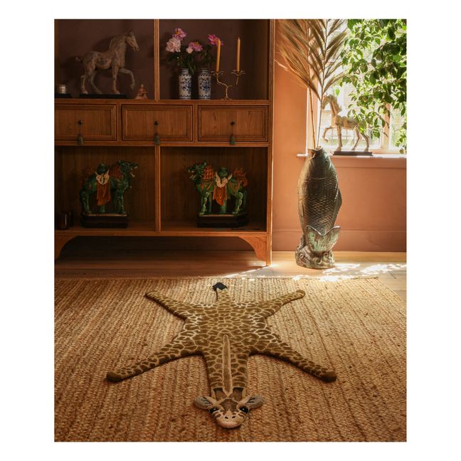 Tapis Girafe en laine | Brun
