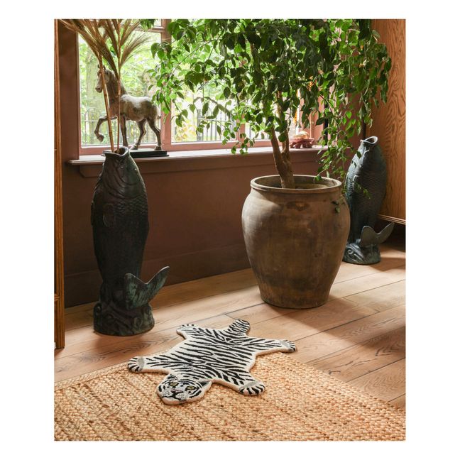 Tapis Tigre des neiges en laine | Ecru