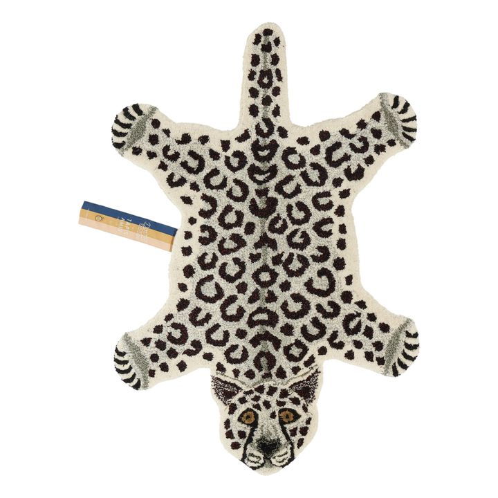 Snow Leopard Wool Rug | Ecru- Product image n°0
