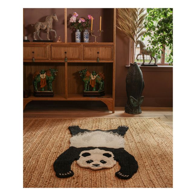 Alfombre Panda de lana Crudo